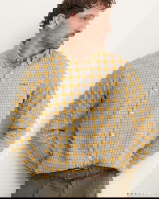 Pepe Jeans camasa din bumbac ARCHIE barbati, culoarea gri, cu guler button-down, regular, PM308812