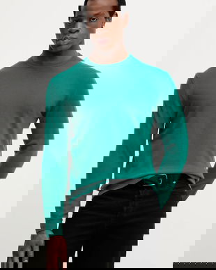 United Colors of Benetton pulover de lână culoarea maro, light, 1002U1G34