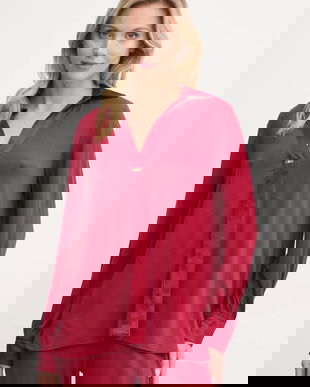 United Colors of Benetton bluza de pijama femei, culoarea bordo, 3ZEW3M007