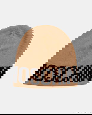 Moschino căciulă de lână culoarea negru, din țesătură unia, M2997 65165