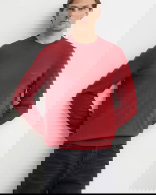 BOSS pulover de lana barbati, culoarea rosu