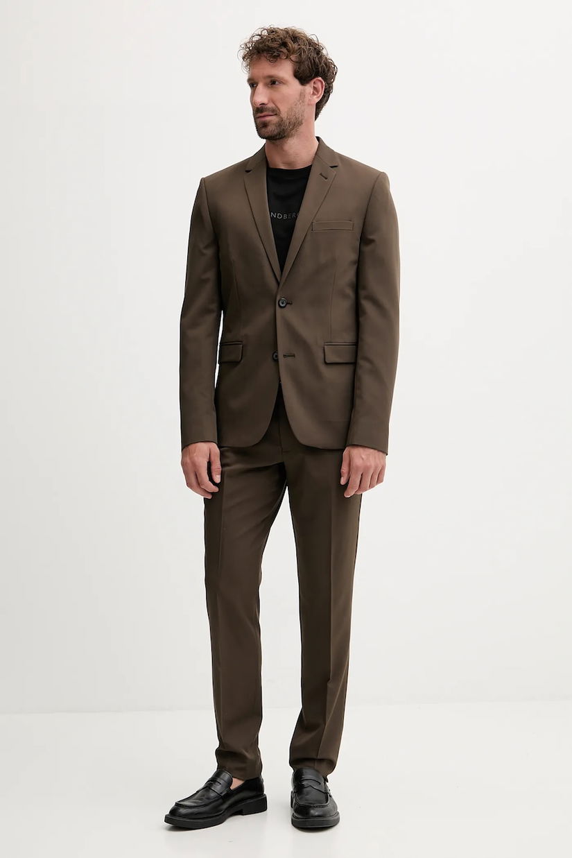 Lindbergh costum culoarea verde, uni, 30-606900