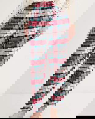 United Colors of Benetton pantaloni pijama bumbac culoarea bordo, bumbac, 40EP3F00I