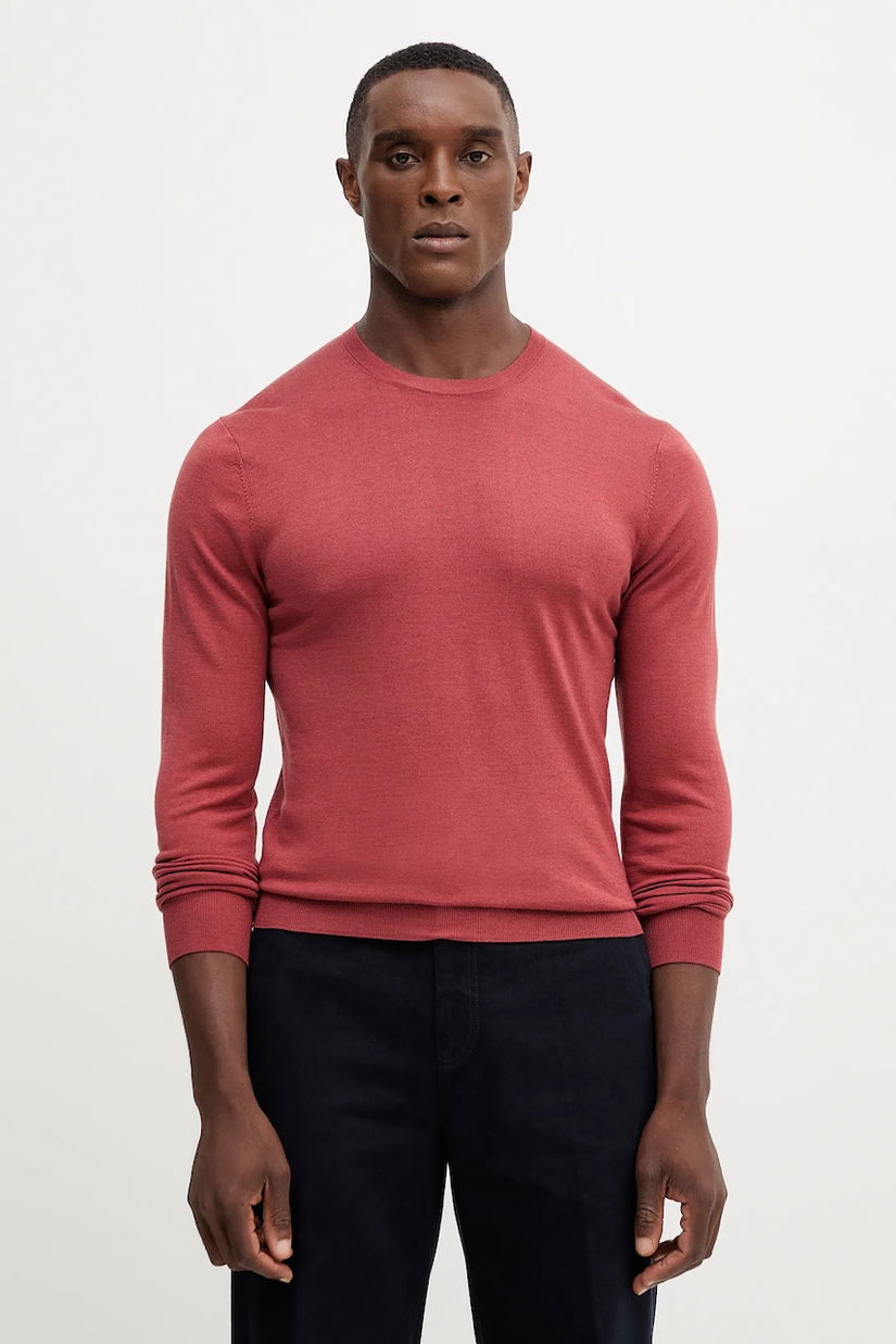 Hackett London pulover de lână culoarea portocaliu, light, HM7000006