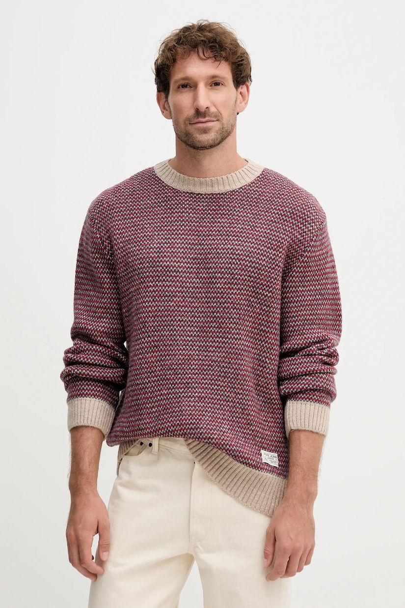 Pepe Jeans pulover din amestec de lână culoarea rosu, PM7000017