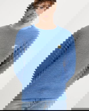 American Vintage pulover din amestec de lână culoarea violet, MCRA18AE25