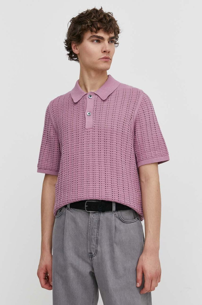 Samsoe Samsoe pulover din amestec de in culoarea violet