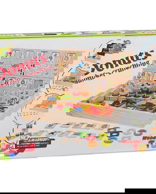 Joc educativ din lemn cu tablita de scris. Donuts number-crunching