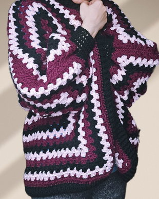 Cardigan Cozy Burgundy Rose