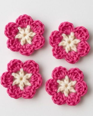 Lot floricele crosetate