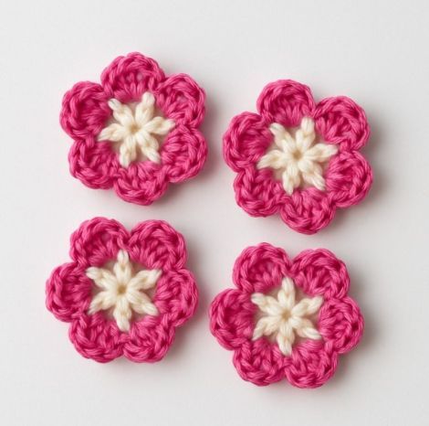 Lot floricele crosetate