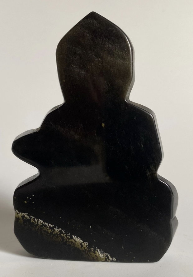 Obsidian Auriu - Sculptura Ganesha