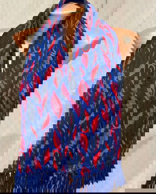 FULAR VINTAGE PELO LANA PURA VIRGINA