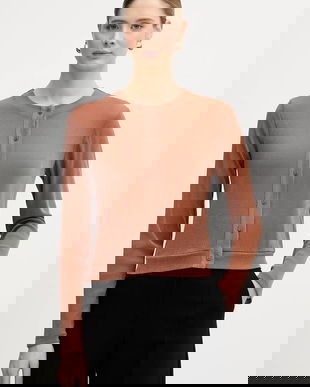 United Colors of Benetton cardigan culoarea maro, light, 33UXD500Y