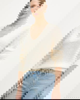 United Colors of Benetton pulover din amestec de mohair culoarea bej, 1VAAD10EX