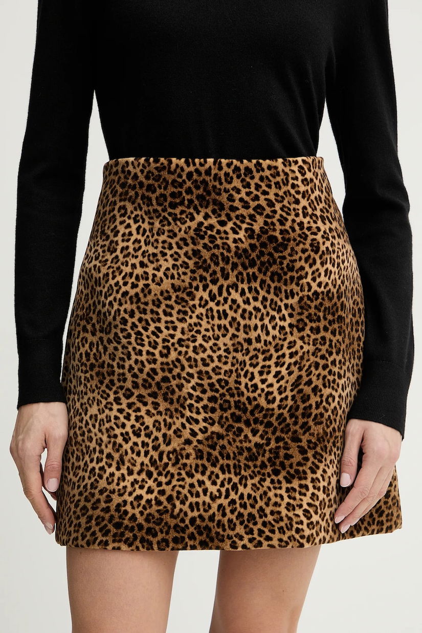 Weekend Max Mara fusta DISCO culoarea maro, mini, evazați, 2615101081600