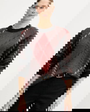 Sisley pulover din amestec de mohair culoarea maro, light, 1TQ1L106Z