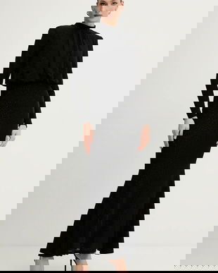 Morgan rochie culoarea negru, maxi, drept, ROSCAR