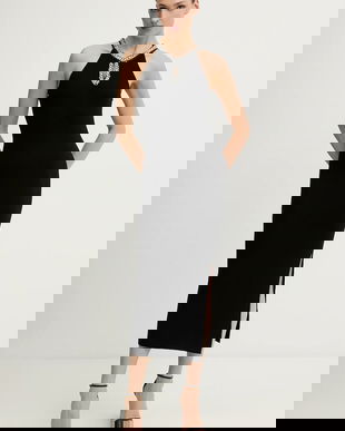 Morgan rochie culoarea negru, maxi, mulata, RMAHE