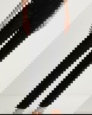 Morgan pantaloni culoarea negru, drept, high waist, PFILA.F