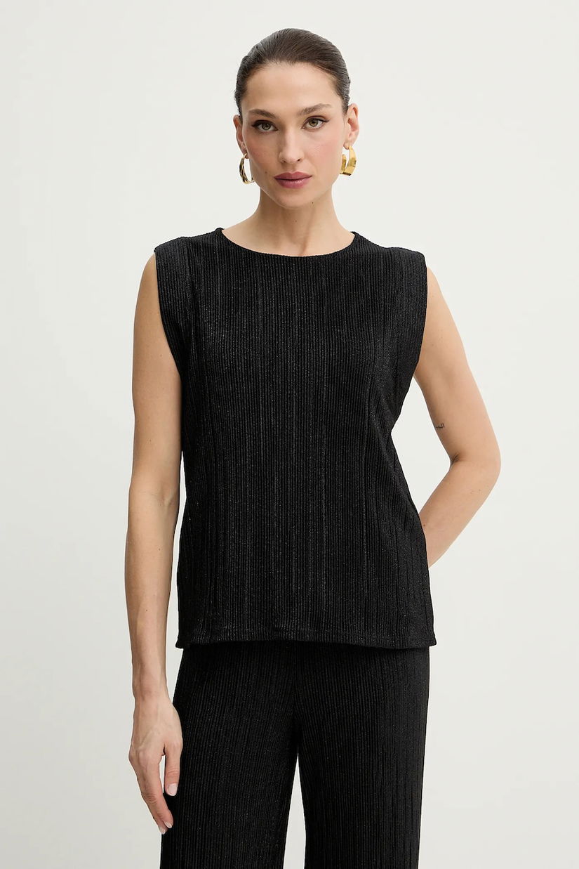 Morgan bluză culoarea negru, uni, DIABOLO