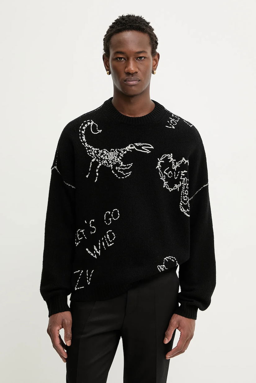 ZADIG&VOLTAIRE pulover de lână culoarea negru, KMSW01790