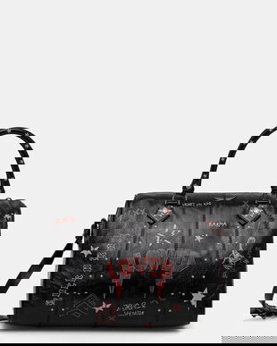 ZADIG&VOLTAIRE poșetă de piele culoarea negru, LWBA04145