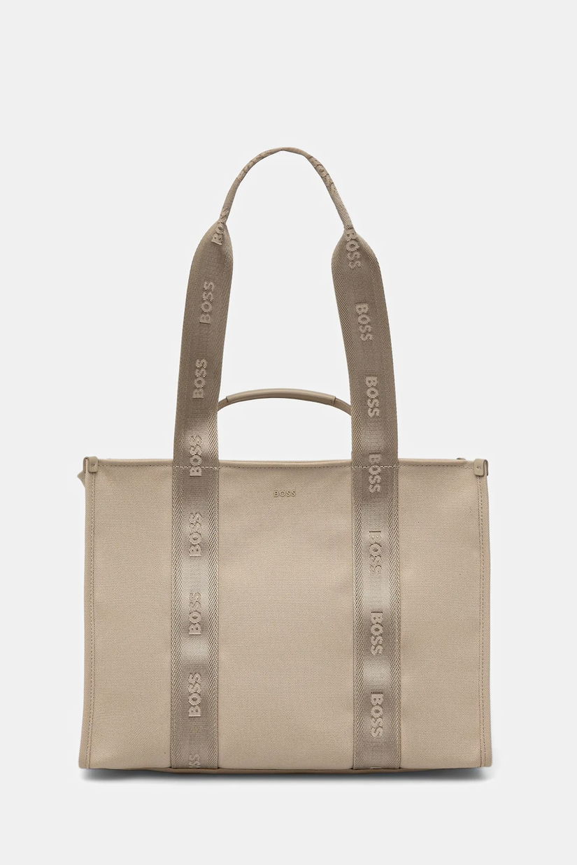 BOSS geantă Sandy Tote C culoarea bej, 50558113