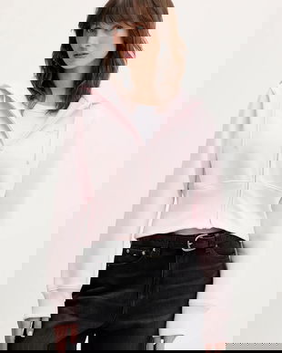 Tommy Jeans bluză culoarea roz, cu glugă, uni, DW0DW21943