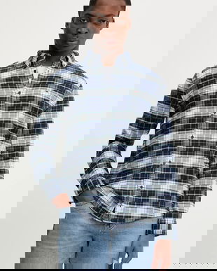 Tommy Jeans cămașă din bumbac culoarea bleumarin, cu guler button-down, regular, DM0DM22839