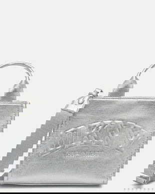 Dkny geantă de bumbac culoarea argintiu, R54ADC80