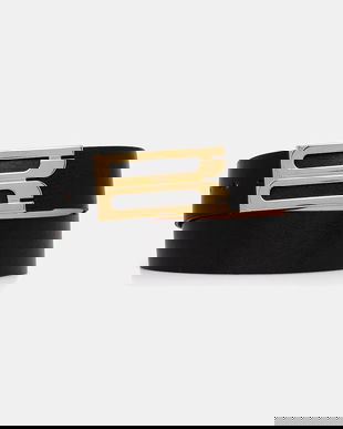 Victoria Beckham curea de piele culoarea negru, 1424ABL005956A