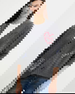 ZADIG&VOLTAIRE cardigan din cașmir culoarea gri, KWCA01630