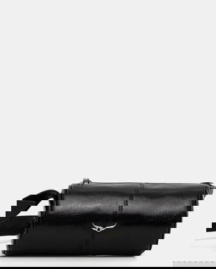 ZADIG&VOLTAIRE poșetă de piele culoarea negru, LWBA03940