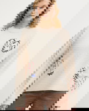 ZADIG&VOLTAIRE pulover de cașmir culoarea bej, KWSW02810