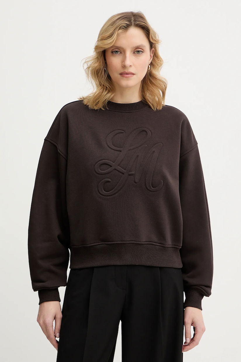 La Mania bluză CREMA culoarea maro, uni, CREMA