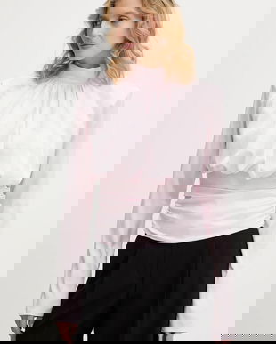 Rotate bluză culoarea violet, cu imprimeu, 1160661809