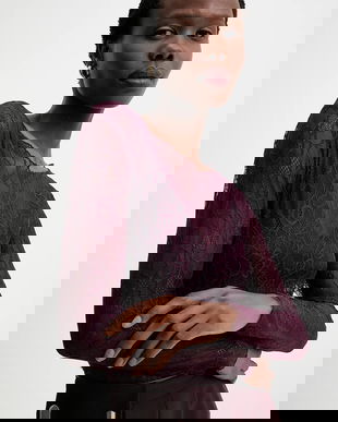 Answear.LAB bluza culoarea bordo