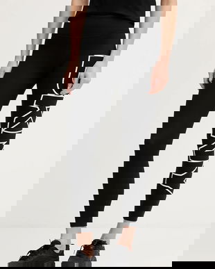 Dkny colanți culoarea negru, cu imprimeu, DP4P3453