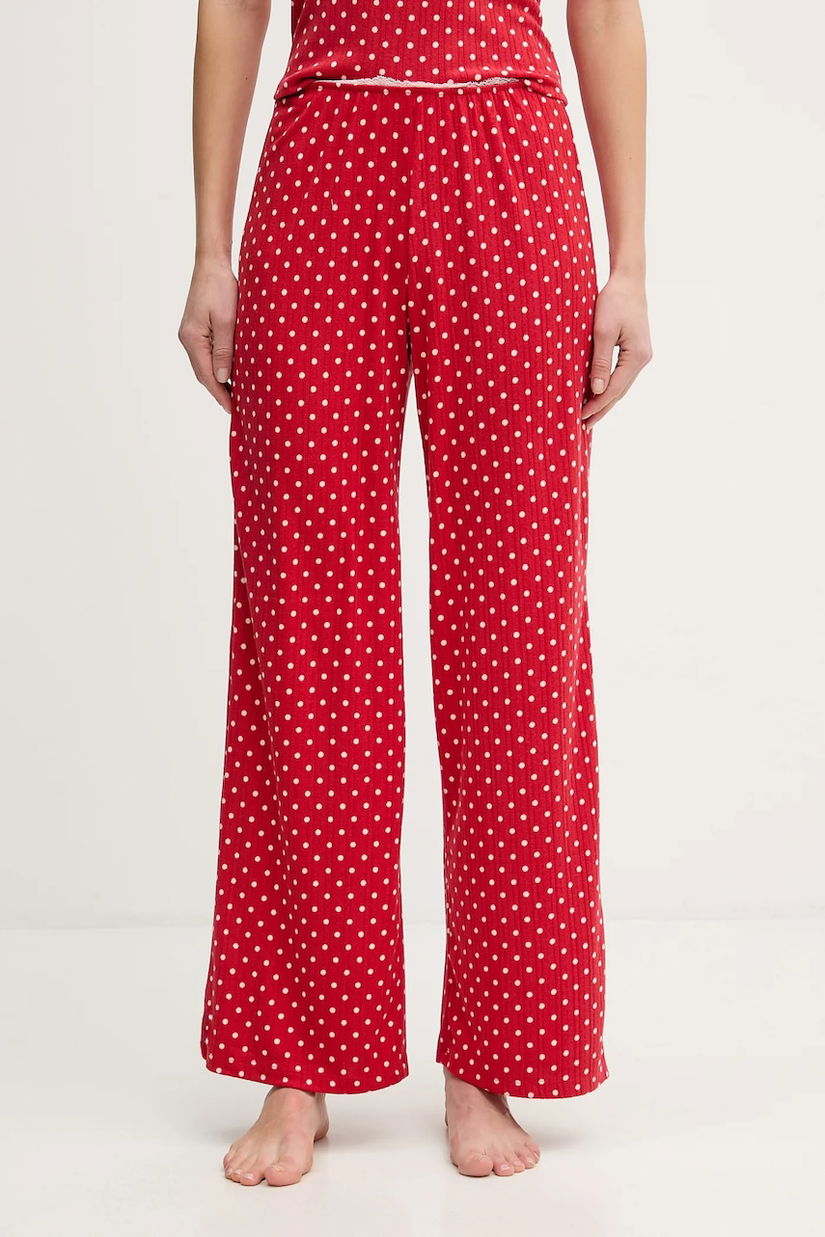 Abercrombie & Fitch pantaloni de pijama culoarea rosu, KI146-5111-500