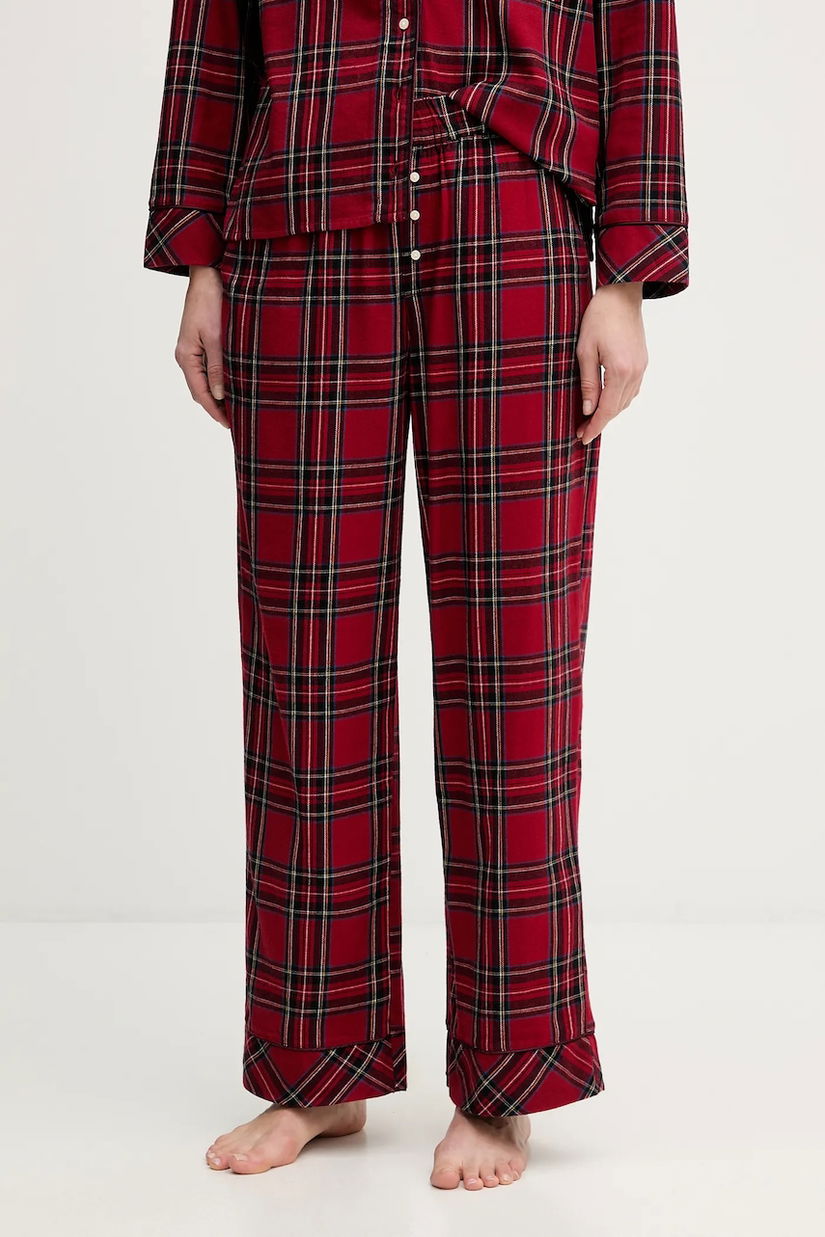 Abercrombie & Fitch pantaloni de pijama culoarea bordo, KI146-5099-556
