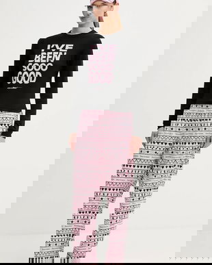 Juicy Couture pijama culoarea negru, JCYPJ126851