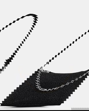 Tommy Jeans geantă de blugi culoarea negru, AW0AW18083