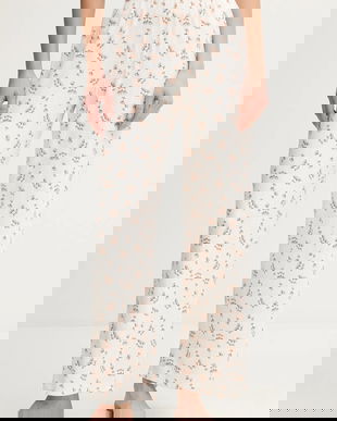 Abercrombie & Fitch pantaloni de pijama culoarea bej, KI146-5113-110