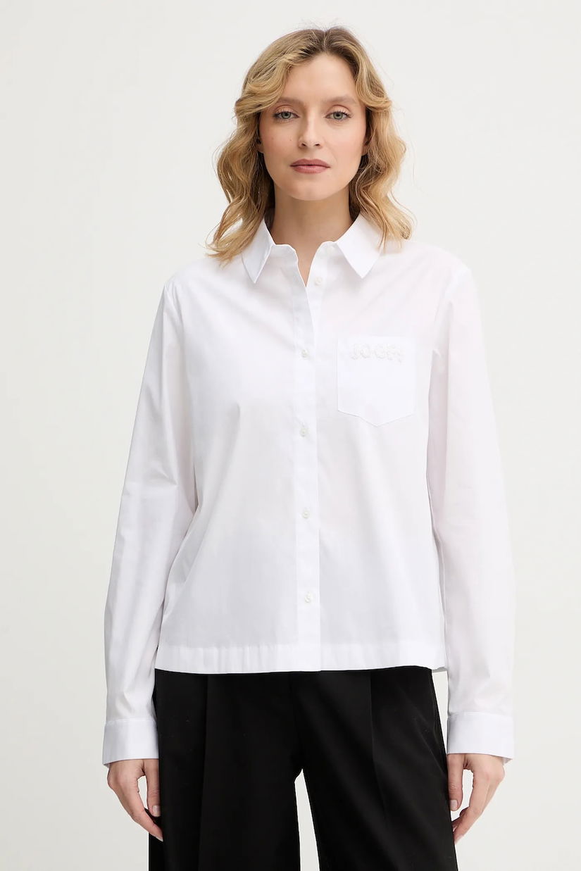 Joop! cămașă culoarea alb, cu guler clasic, relaxed, 30100036
