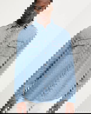 Tommy Jeans cămașă jeans cu guler clasic, regular, DM0DM22304