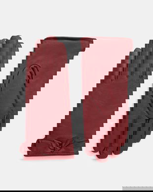 Answear.LAB manusi de piele culoarea bordo