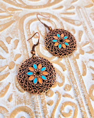 Cercei Boho cupru