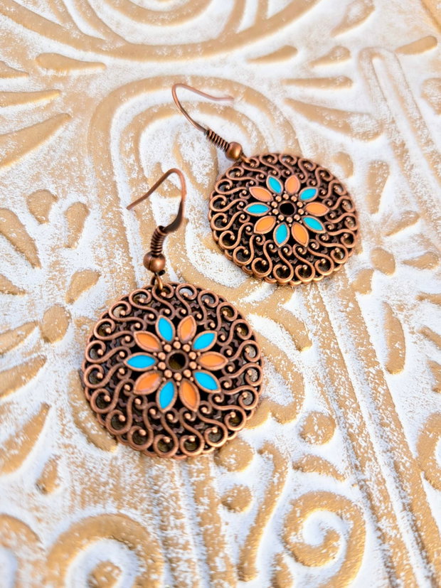 Cercei Boho cupru