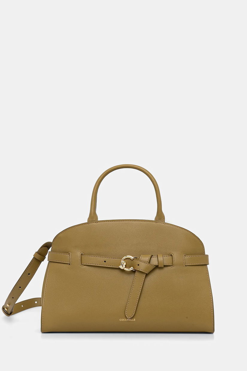 Coccinelle poșetă de piele SABINE culoarea verde, E1 TLA 18 04 01